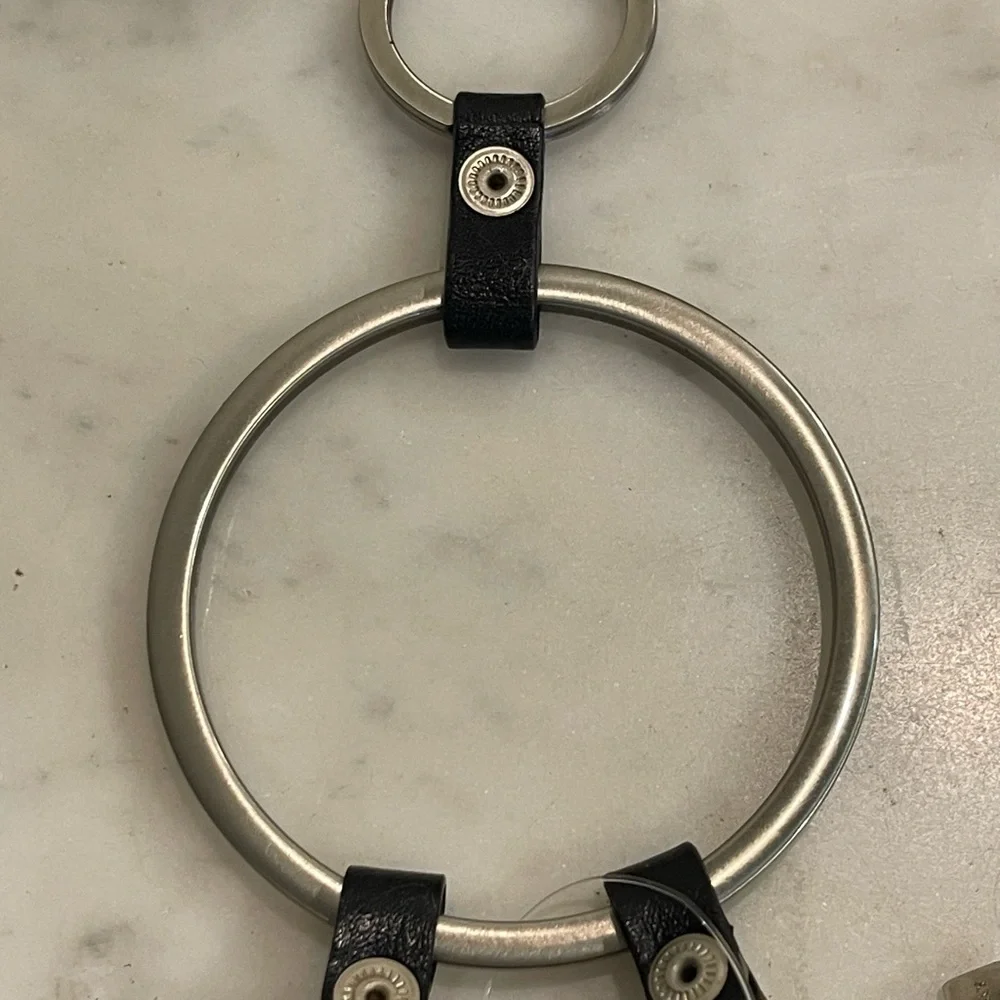 Burberry Brushed Silver Key Ring with Plaid Card Case and Coin Purse - Picture 7 of 13